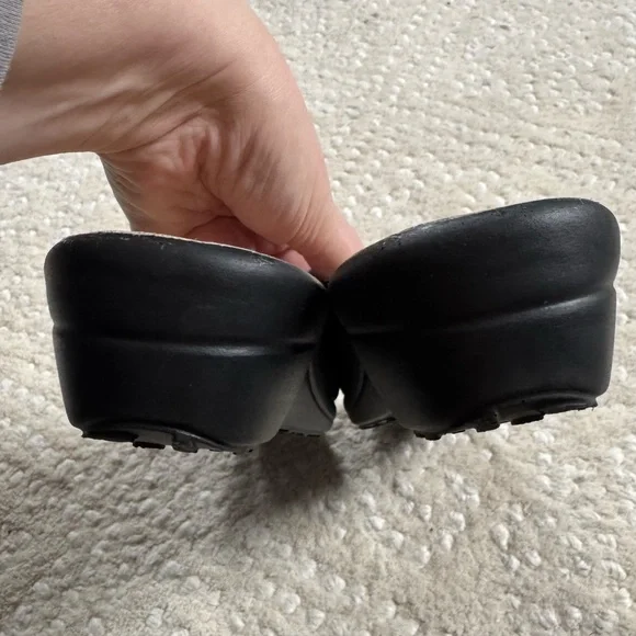 Fly Flot Italian Comfort Slide Sandals Black Mesh Size 41 NEOT - Picture 7 of 16